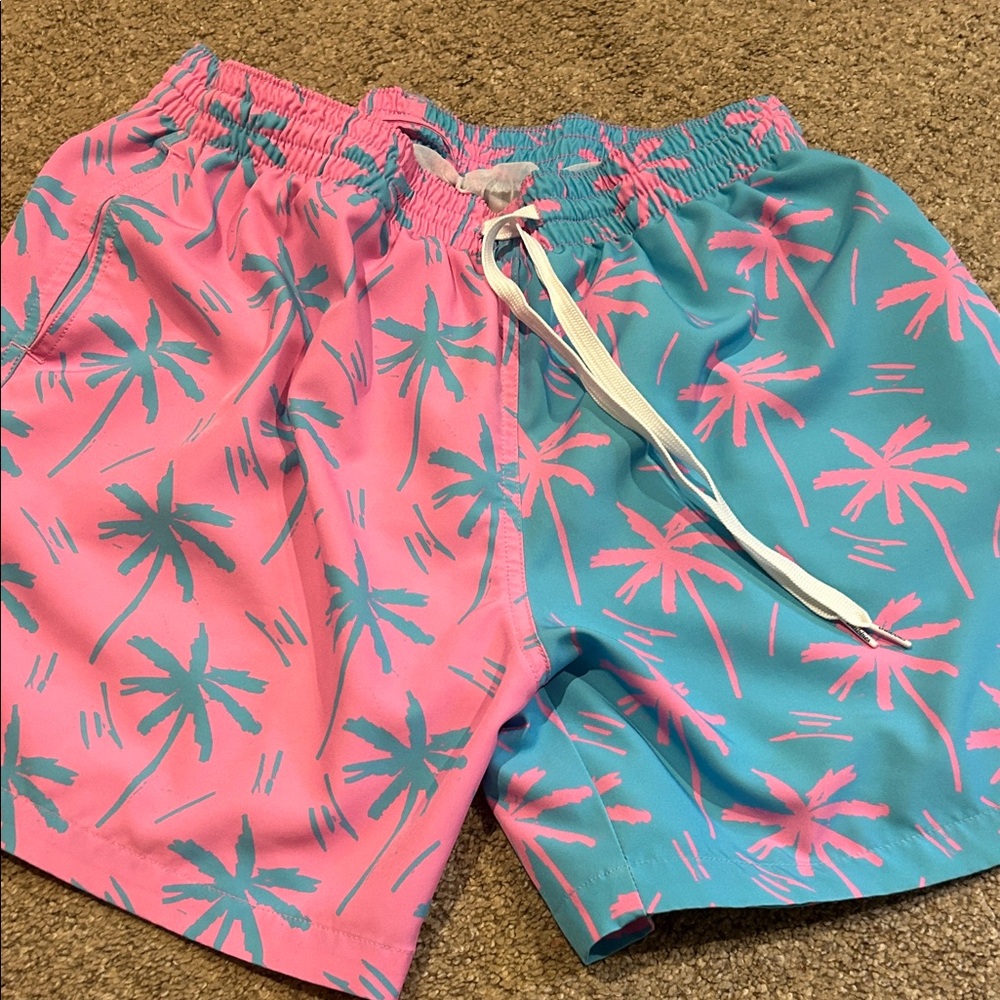 Chubbies Tropical Pink and Blue Swim Shorts
